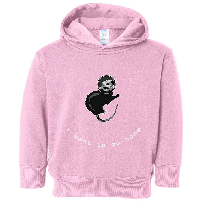 Space Possum Funny Introvert Anxiety Outer Space Toddler Hoodie
