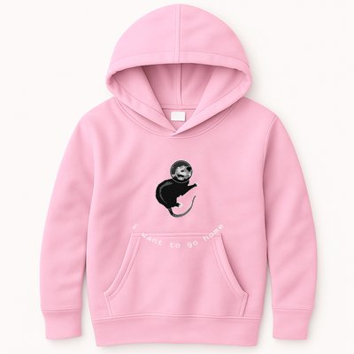 Space Possum Funny Introvert Anxiety Outer Space Kids Hoodie
