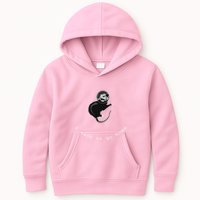 Space Possum Funny Introvert Anxiety Outer Space Kids Hoodie