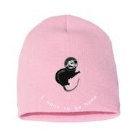 Space Possum Funny Introvert Anxiety Outer Space Short Acrylic Beanie