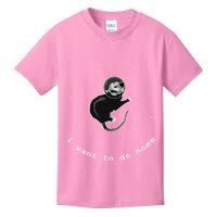 Space Possum Funny Introvert Anxiety Outer Space Kids T-Shirt