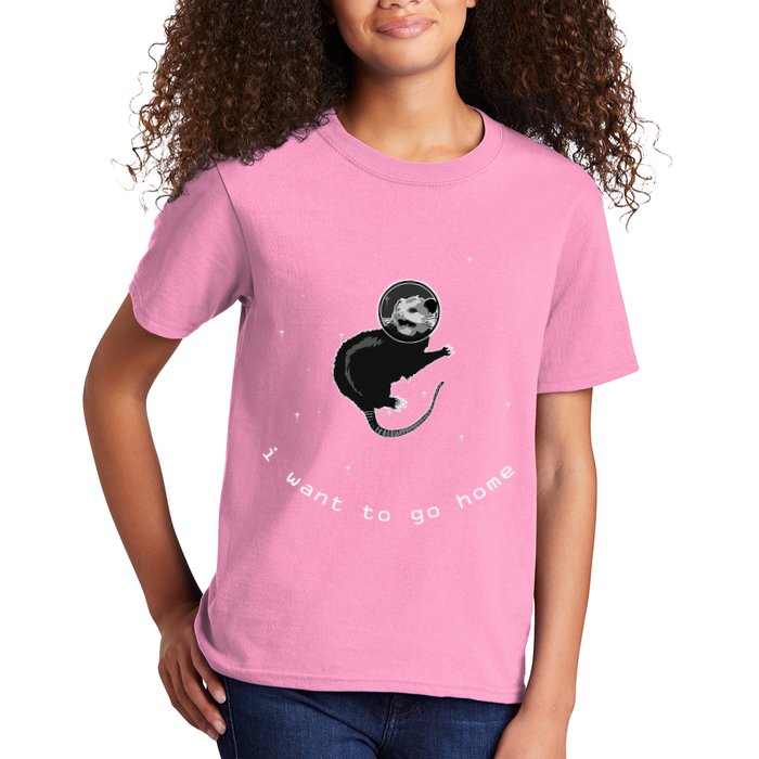 Space Possum Funny Introvert Anxiety Outer Space Kids T-Shirt