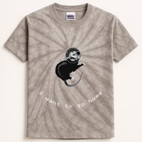 Space Possum Funny Introvert Anxiety Outer Space Kids Tie-Dye T-Shirt