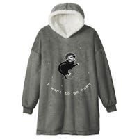Space Possum Funny Introvert Anxiety Outer Space Hooded Wearable Blanket