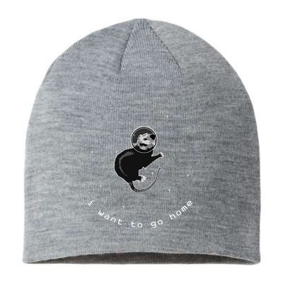 Space Possum Funny Introvert Anxiety Outer Space Sustainable Beanie