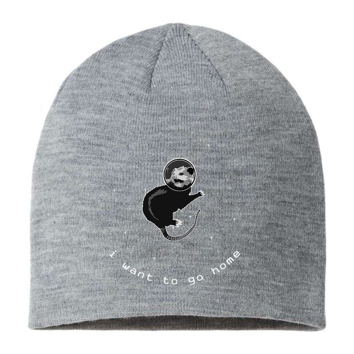 Space Possum Funny Introvert Anxiety Outer Space Sustainable Beanie