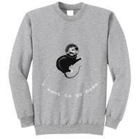 Space Possum Funny Introvert Anxiety Outer Space Tall Sweatshirt