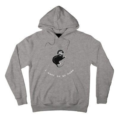 Space Possum Funny Introvert Anxiety Outer Space Tall Hoodie