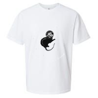 Space Possum Funny Introvert Anxiety Outer Space Sueded Cloud Jersey T-Shirt
