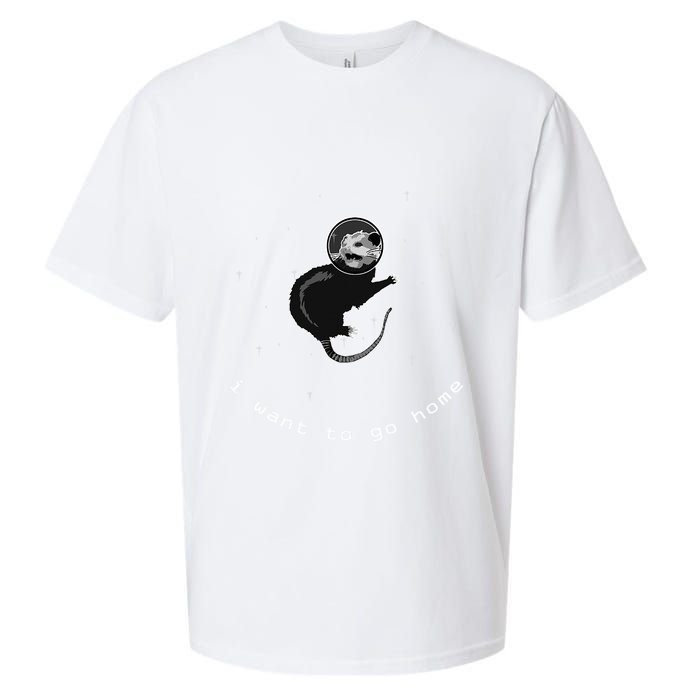 Space Possum Funny Introvert Anxiety Outer Space Sueded Cloud Jersey T-Shirt