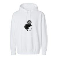 Space Possum Funny Introvert Anxiety Outer Space Garment-Dyed Fleece Hoodie
