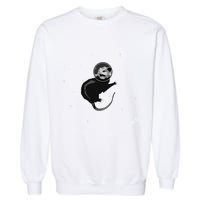 Space Possum Funny Introvert Anxiety Outer Space Garment-Dyed Sweatshirt