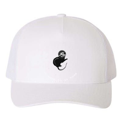 Space Possum Funny Introvert Anxiety Outer Space Yupoong Adult 5-Panel Trucker Hat