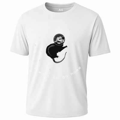 Space Possum Funny Introvert Anxiety Outer Space Performance Shirt