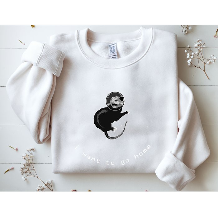 Space Possum Funny Introvert Anxiety Outer Space Sweatshirt