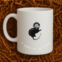 Space Possum Funny Introvert Anxiety Outer Space Mug