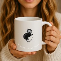 Space Possum Funny Introvert Anxiety Outer Space Mug