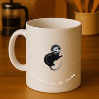 Space Possum Funny Introvert Anxiety Outer Space Mug