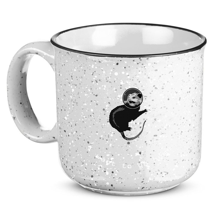 Space Possum Funny Introvert Anxiety Outer Space 15oz Campfire Ceramic Mug