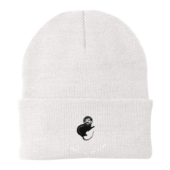 Space Possum Funny Introvert Anxiety Outer Space Beanie