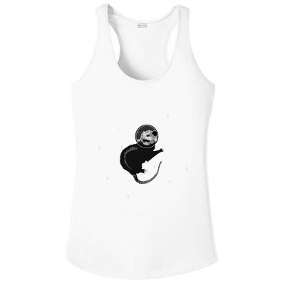 Space Possum Funny Introvert Anxiety Outer Space Ladies PosiCharge Competitor Racerback Tank