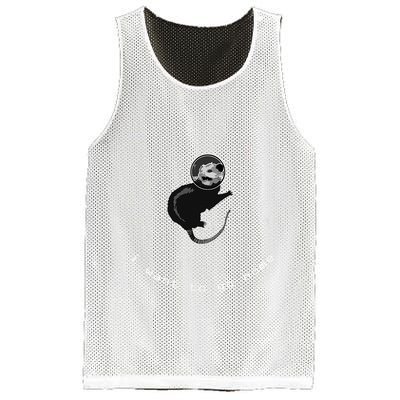 Space Possum Funny Introvert Anxiety Outer Space Mesh Reversible Basketball Jersey Tank