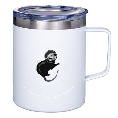 Space Possum Funny Introvert Anxiety Outer Space 12oz Stainless Steel Coffee Mug