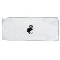Space Possum Funny Introvert Anxiety Outer Space Large Microfiber Waffle Golf Towel