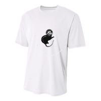 Space Possum Funny Introvert Anxiety Outer Space Youth Performance Sprint T-Shirt