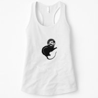 Space Possum Funny Introvert Anxiety Outer Space Womens Tank Top