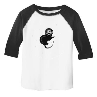 Space Possum Funny Introvert Anxiety Outer Space Toddler Fine Jersey T-Shirt