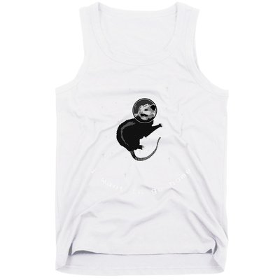 Space Possum Funny Introvert Anxiety Outer Space Tank Top