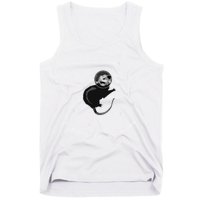 Space Possum Funny Introvert Anxiety Outer Space Tank Top