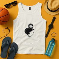 Space Possum Funny Introvert Anxiety Outer Space Tank Top