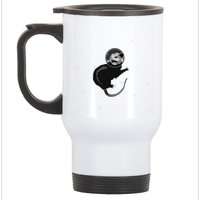 Space Possum Funny Introvert Anxiety Outer Space Stainless Steel Travel Mug