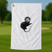 Space Possum Funny Introvert Anxiety Outer Space Golf Towel
