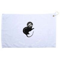 Space Possum Funny Introvert Anxiety Outer Space Grommeted Golf Towel