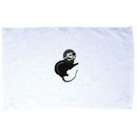 Space Possum Funny Introvert Anxiety Outer Space Microfiber Hand Towel