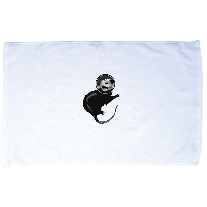 Space Possum Funny Introvert Anxiety Outer Space Microfiber Hand Towel