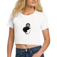 Space Possum Funny Introvert Anxiety Outer Space Crop Top