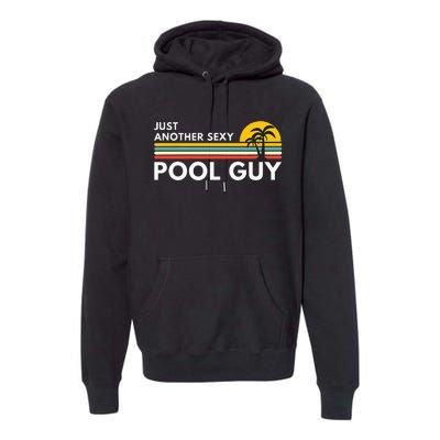 Sexy Pool Guy Palm Tree Premium Hoodie