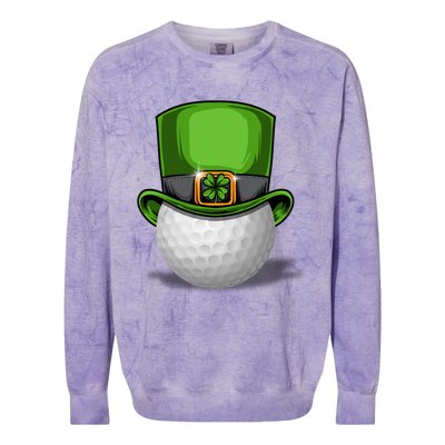 St Patrick's Golf Day Tee Beer Cool Gift Colorblast Crewneck Sweatshirt