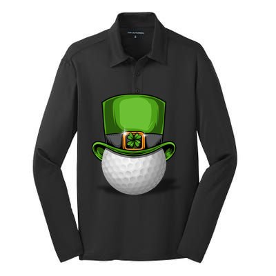 St Patrick's Golf Day Tee Beer Cool Gift Silk Touch Performance Long Sleeve Polo