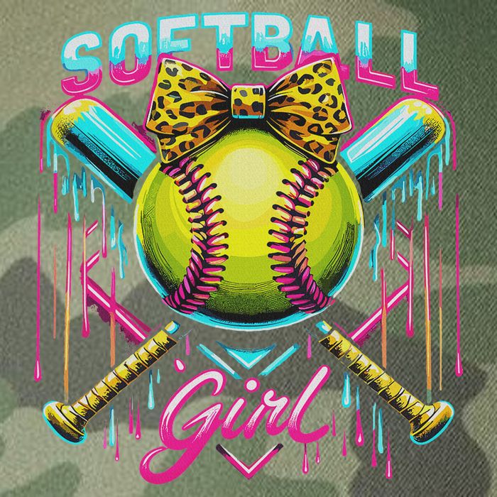 Softball Player Girl Ice Cream Softball Drip Legacy Tie Dye Trucker Hat