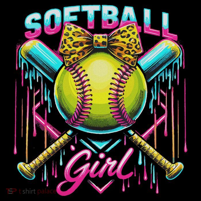 Softball Player Girl Ice Cream Softball Drip Flexfit Unipanel Trucker Cap