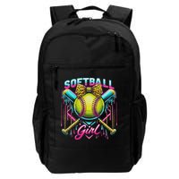 Softball Player Girl Ice Cream Softball Drip Backpack