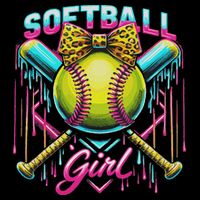 Softball Player Girl Ice Cream Softball Drip 16 in Basic Backpack
