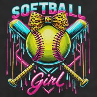 Softball Player Girl Ice Cream Softball Drip Golf Towel