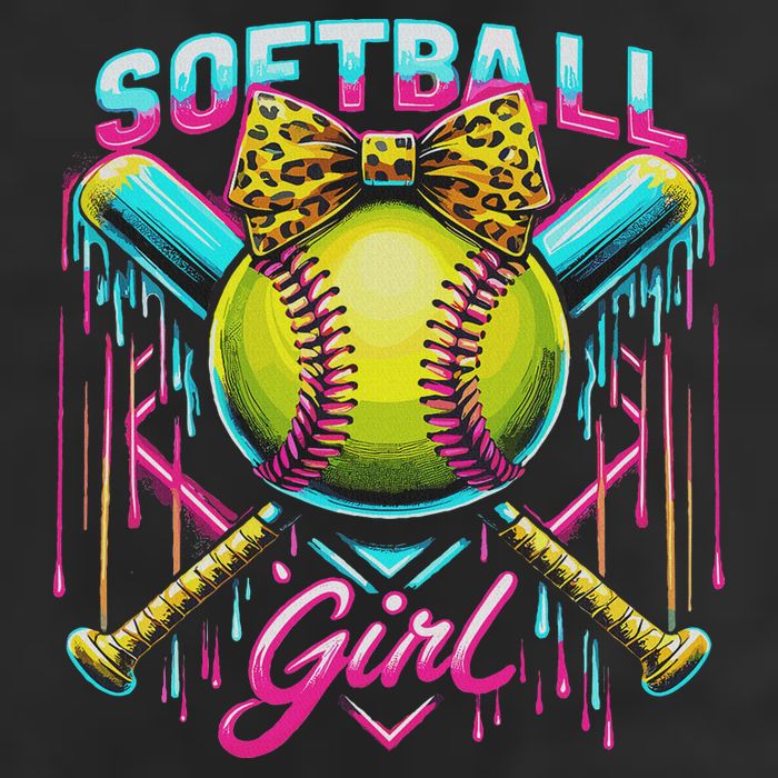 Softball Player Girl Ice Cream Softball Drip Golf Towel