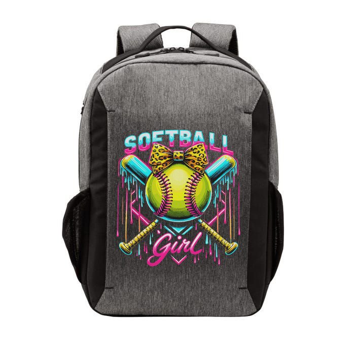 Softball Player Girl Ice Cream Softball Drip Vector Backpack